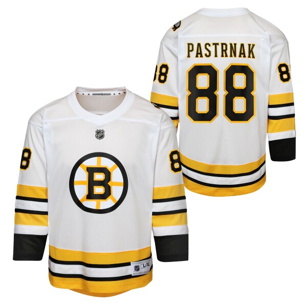 Outerstuff Dětský dres David Pastrnak Boston Bruins NHL Replica White Velikost: L/XL