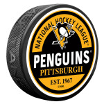 Mustang Puk Pittsburgh Penguins NHL Block Textured Puck
