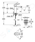 GROHE - QuickFix Start Umyvadlová baterie s výpustí Push-Open, matná černá 235752432