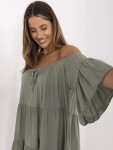 Dámské šaty-TW-SK-BI-80840.20 khaki S