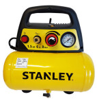 Stanley DN 200|8|6 / Bezolejový kompresor / 1100W / 180 l-m / tlak 8 bar / 3400 ot-min / 6 L (C6BB34STN039)