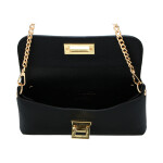 Stylová dámská kožená crossbody kabelka Clara, černá