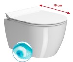 GSI - PURA SHORT závěsná WC mísa, Swirlflush, 35x46cm, bílá ExtraGlaze 880211