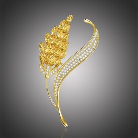 Exkluzivní brož Swarovski Elements Nacira, Zlatá