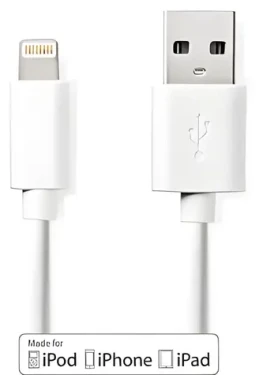 Nedis Lightning 2 m bílá / Datový kabel / USB-A 2.0 - Lightning 8-pin / 480 Mbps (CCGB39300WT20)