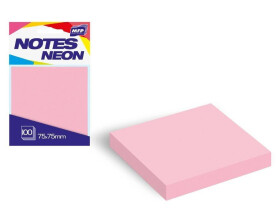 Bloček samolepící 75x75mm 100 listů růžo