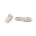 Přírodní barokní Keshi perla - bílá - 17-27 x 5-8 x 2-3 mm - 1 ks