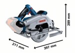 BOSCH GKS 18V-68 C / Aku Kotoučová pila / 18V / Průměr 190 / 5000 ot-min / Hloubka řezu 70 mm / bez aku (06016B5000)