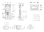 GEBERIT - Duofix Set předstěnové instalace, klozetu Oudee Vortex a sedátka softclose, tlačítko Sigma30, bílá/chrom SANI11CA3186B