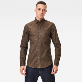 G-STAR Shirt - Dressed super slim shirt l\s brown