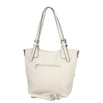 Stylová dámská koženková kabelka na rameno Lucida, krémová