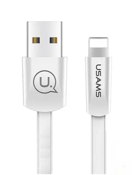 USAMS SJ199 Flat Datový Kabel Lightning 2A bílá (6958444955155)