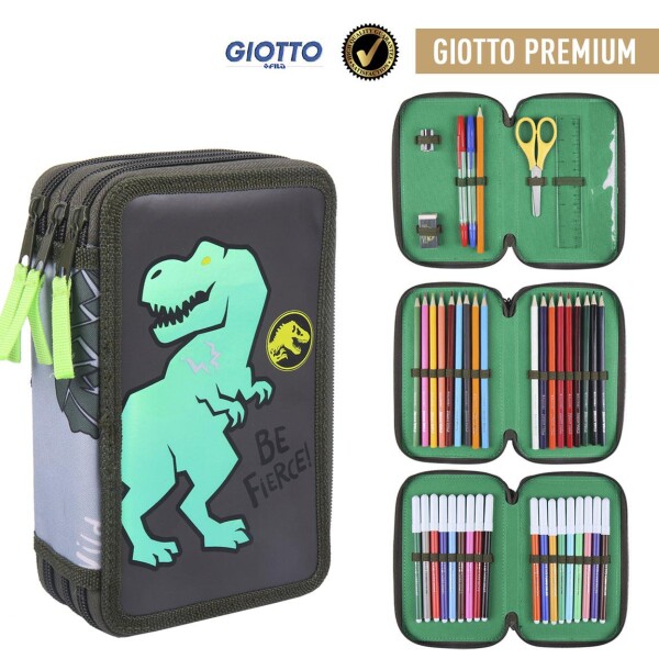 CERDÁ LIFE'S LITTLE MOMENTS Cerdá, 2700000380, školní penál tříkomorový s výbavou, Dino