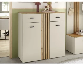 Skříňka s policemi/botník Lima, béžová kašmír/dub evoke