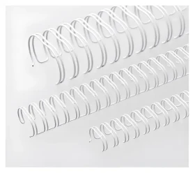 Eurosupplies Kovové hřbety 3:1" 9,5 mm bílé / pro 51-65 listů 80 g papíru / 100 ks