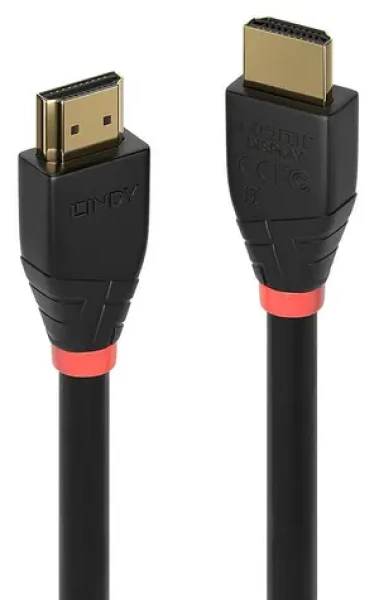 Lindy Aktivní černá / HDMI kabel / 25 m / HDMI 2.0 18G / 4K 60Hz / pozlacené konektory (41074)