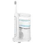 Adler AD 2180 2v1 bílá / Sonický zubní kartáček s irigátorem / 1 200–1 700 pulzů/min / 40–100 PSI / 500 ml / USB-C (AD 2180w)