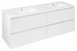 SAPHO - EZARA dvojumyvadlová skříňka 140x55x46cm, bílá lesk EZ141-3030
