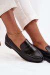 Mokasyny Loafersy Dámské Z Eko Kůže Černé Bessina 38