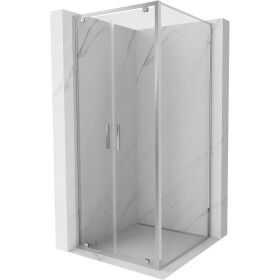 MEXEN/S - Exo sprchový kout dveře křídlové 80 x 80, transparent, chrom 8182-080-080-01-00