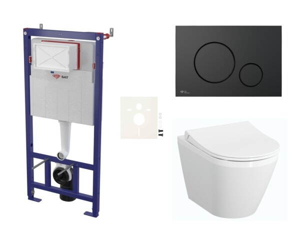 Cenově zvýhodněný závěsný WC set SAT do lehkých stěn / předstěnová montáž + WC VitrA Integra SIKOSSINTRESU68K SIKOSSINTRESU68K