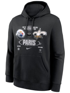 Nike Pánská mikina NFL 2026 Paris Game Steelers vs. Saints Club Hoodie Velikost: S