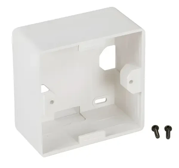 EFB Instalační krabice na omítku bílá / Instalační krabice / 80x80x40 mm / pro keystone moduly (ET-25084V3)