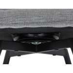 Židle jídelní, šedá látka, černý kov, otočný mechanismus 90°/90° (L/P) - funkce reset