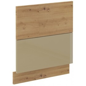 Dvířka na vestavnou myčku nádobí Artisan ZM 570x596 Barva korpusu: Dub artisan, Barva dvířek: Cappucino lesk
