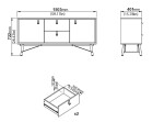 Komoda RY 86006 černá mat/ořech