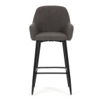 Barová židle, šedá, látka,AUB-V4009 GREY6