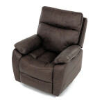 TV a relaxační křeslo s elektrickým ovládáním, potah hnědá látka v dekoru vintage, 1 motor 240V