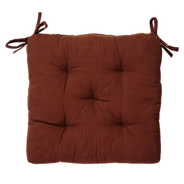 MADAM STOLTZ Prošívaný podsedák Brick/Black, červená barva, textil
