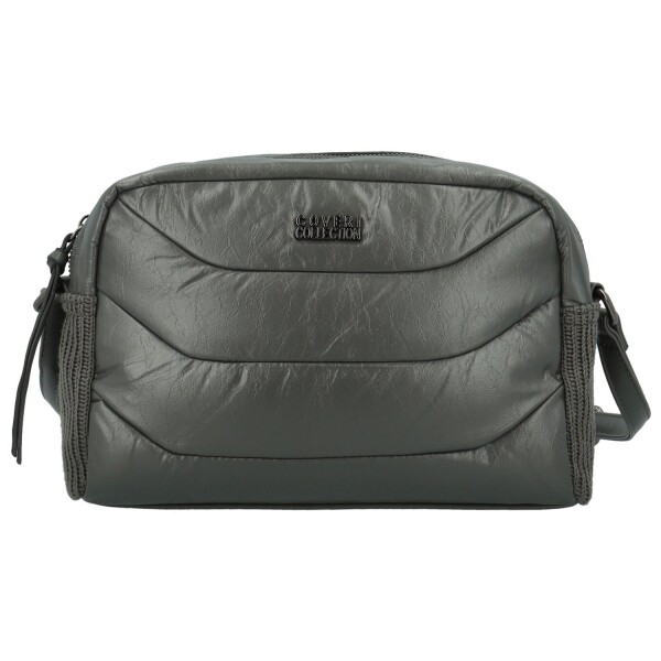 Trendy dámská koženková crossbody kabelka Coveri Darcy, šedá