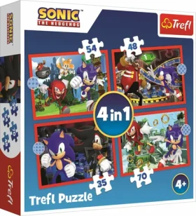 Trefl - Puzzle - Sonic: Dobrodružná jízda 4v1
