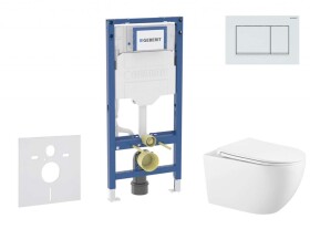 GEBERIT - Duofix Set předstěnové instalace, klozetu Gaia a sedátka softclose, tlačítko Sigma30, bílá/bílá mat SANI11CA3142B