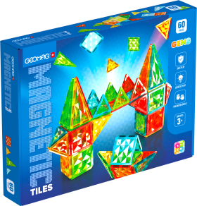 Geomag Magnetic Tiles 60 dílků - Golden Bear