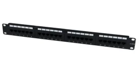StarTech 24portový patch panel / Patch panel / CAT6 / 24 portů RJ-45 / 1U / černý (C6PANEL24)