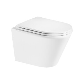 MEREO - WC závěsné kapotované, Smart Flush RIMLESS, keramické, vč. sedátka VSD85T1