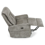 Polohovací křeslo, elektrické zabudované ovládání, šedá, látka vintage, TV-Q8575 GREY3