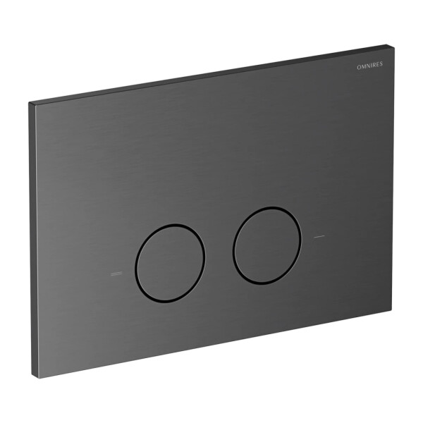 OMNIRES - STEEL-R45 splachovací tlačítko z nerezové oceli, grafit broušený ST45PS1GR