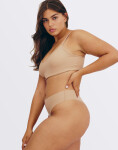 Organic Basics Naked Rib Thong 3-pack Black / Walnut / Hazelnut L