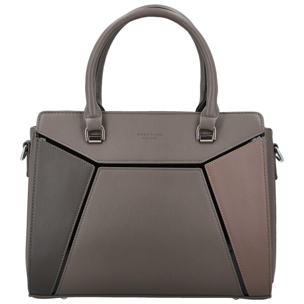 Módní dámská koženková kabelka do ruky Daria, šedá