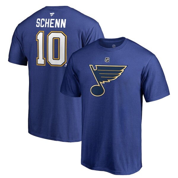 Fanatics Pánské Tričko #10 Brayden Schenn St. Louis Blues Stack Logo Name Number Velikost: