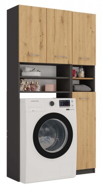 FRONTI Koupelnová sestava MARPOL DK Antracit + dub artisan