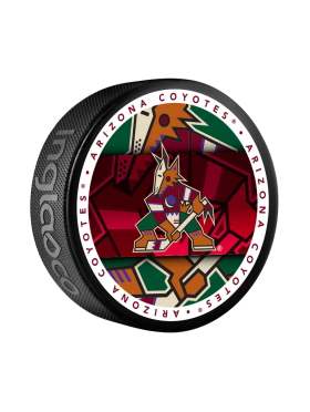 Inglasco / Sherwood Puk Arizona Coyotes Medallion Souvenir Collector Puck