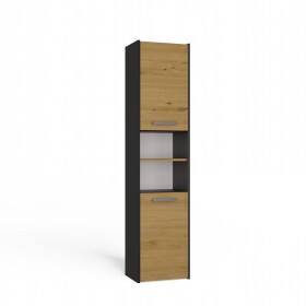 FRONTI Koupelnová skříňka S40 Antracit + dub artisan