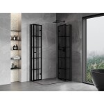 MEXEN/S - Mist-F Duo sprchový kout skládací dveře pravá 110 x 120, černá kratka, černá 8A6-110L-120P-70-77