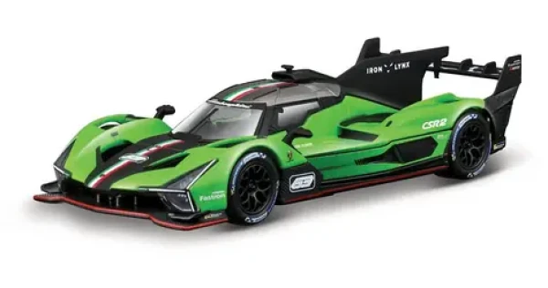 Bburago RACE Lamborghini SC63 v dekorativním boxu - zeleno-černá 1:43