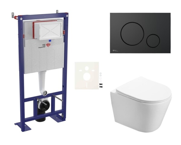 Cenově zvýhodněný závěsný WC set SAT do lehkých stěn / předstěnová montáž + WC SAT Infinitio SIKOSSIN68 SIKOSSIN68